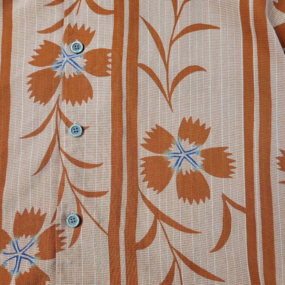 Tommy Bahama Sienna Tencel Lyocell Floral Button Front Shirt size Large - Picture 7 of 10